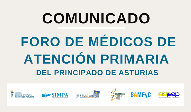 Comunicado_Foro de Médicos Atención Primaria del Principado de Asturias