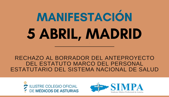 Manifestacion 5 de abril, Madrid. Profesión médica